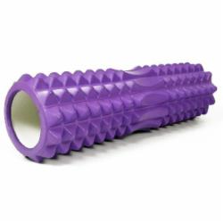 Ролик массажный EasyFit Grid Roller v2.2 фиолетовый 45 см