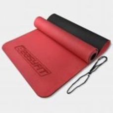 Коврик для йоги EasyFit TPE+TC двухслойный 6 мм Красный/Черный красный/черный