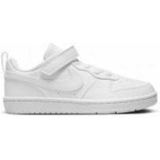 Кроссовки детские демисезонные Nike COURT BOROUGH LOW RECRAFT DV5457-106 р.30 белые