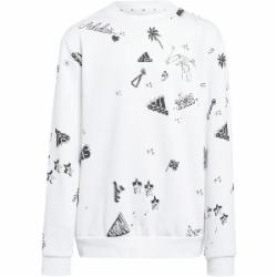 Джемпер Adidas Brand Love Allover Print IA1575 р.164 белый