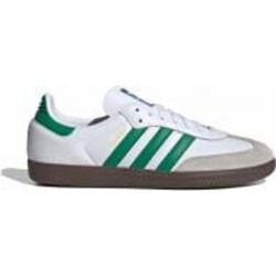 Кроссовки мужские демисезонные Adidas SAMBA OG IG1024 р.43 1/3 белые с зеленым