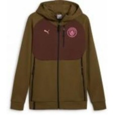 Джемпер Puma MCFC PUMATECH FZ HOODIE DK 77877359 р.M зеленый
