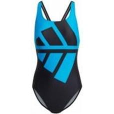 Купальник Adidas Logo Graphic HB3787 р.36 черный с голубым