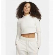 Свитшот Nike NSPHNX PLSH LS CROP TOP FN3619-104 р.M бежевый