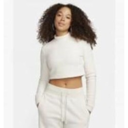 Свитшот Nike NSPHNX PLSH LS CROP TOP FN3619-104 р.M бежевый Свитшот Nike NSPHNX PLSH LS CROP TOP FN3619-104 р.M бежевый
