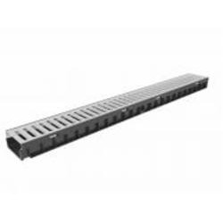 Лоток Gidrolica пластиковый Light DN95 H55 с решеткой стальной оцинкованной A15 08096