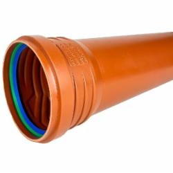 Труба канализационная ПВХ Esterno 200x1000x4,9 мм SN4 ASG