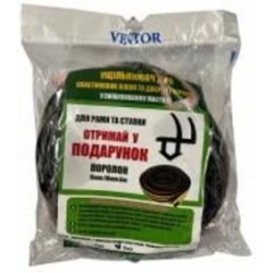 Уплотнитель фигурный Vektor для рамы и створки 10 м черный
