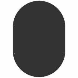 Лист защитный STEEL CHARACTER на пол для печи и камина с полукругами 500х1200х1,5 мм