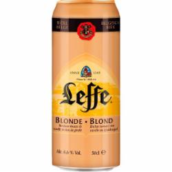 Пиво Leffe Blonde светлое фильтрованное ж/б 6,4% 0,5 л