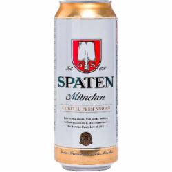 Пиво Spaten Munchen светлое фильтрованное ж/б 5,2% 0,5 л
