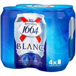 Пиво Kronenbourg 1664 Blanc светлое ж/б 4 шт. 4,8% 1,32 л