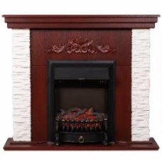 Каминокомплект ASTRA FLAME Леон white+HORTON BLACK