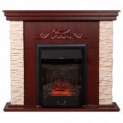 Каминокомплект ASTRA FLAME Леон cream + INVER BLACK