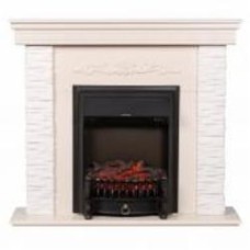 Каминокомплект ASTRA FLAME Марсель white + HORTON BLACK