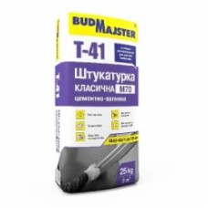 Штукатурка BudMajster T-41 классическая цементно-известковая М70 25 кг