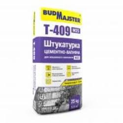 Штукатурка BudMajster T-409 M25 цементно-известковая М50 для машинного нанесения 25 кг