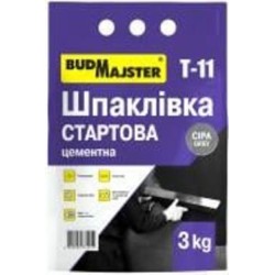 Шпаклевка BudMajster T-11, Cтартовая цементная серая, 3кг