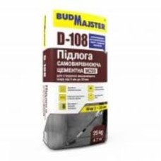 Самовыравнивающийся пол BudMajster D‑108 цементная М200 для ручной и машинной выливки