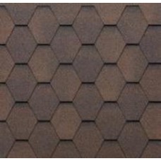 Битумная черепица TEGOLA ECO ROOF HEXAGONAL Mixed BROWN 2,3 кв.м
