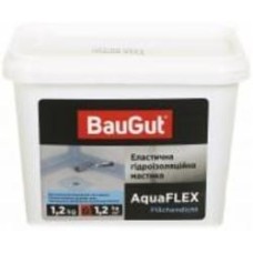 Мастика акриловая BauGut эластичная гидроизоляционная AquaFlex 1,2 кг 1 л