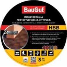 Лента герметизирующая бутилкаучуковая BauGut HBB 150 мм x 3 м бордовая