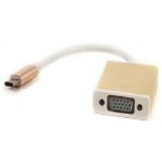 Кабель PowerPlant USB Type-C – VGA 0,15 м золотистый (DV00DV4064)