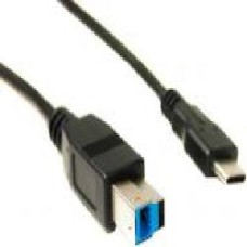 Кабель PowerPlant USB Type-C – USB Bm 1,5 м черный (KD00AS1275)