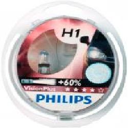 Лампа накаливания Philips VisionPlus (12258VPS2) H1 P14.5s 12 В 55 Вт 2 шт