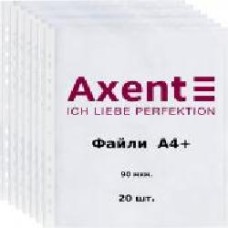 Файлы 2009-20-A А4+, прозрачные, глянцевые, 90 мкм., 20 шт. Axent