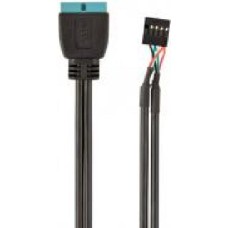 Кабель Cablexpert 9-pin USB 2.0 – 19-pin USB 3.0 0,3 м черный (CC-U3U2-01) внутренний