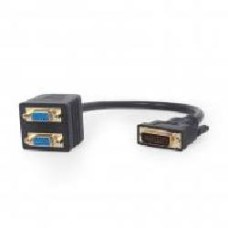 Разветвитель Cablexpert 0,3 м черный (A-DVI-2VGA-01) DVI сигнала, на 2 порта VGA