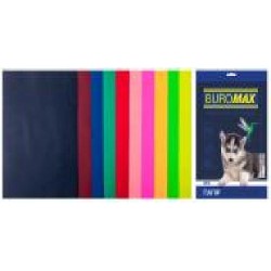 Набор цветной бумаги Buromax A4 80 г/м А4 DARK+NEON 10 цветов 50 листов разноцветный