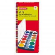 Краски акварельные Творчество ST12 12 цветов + белый 10116655 Herlitz