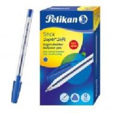 Ручка шариковая Pelikan Stick Super Soft 1 мм синяя 12 шт./уп. 804387-12