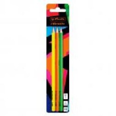 Карандаш графитный Neon Art 3 шт. HB 50027736 Herlitz