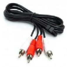 Кабель PowerPlant 2RCA (M) – 2RCA (M) 1 м черный (CA912032)