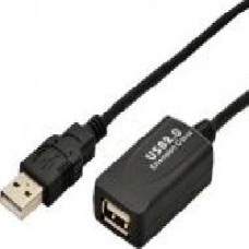 Адаптер Digitus USB 2.0 (AM/AF) 25 м черный (DA-73103)