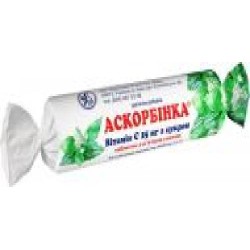 Витамины Аскорбинка-КВ со вкусом мяты таблетки 25 мг