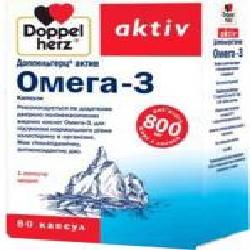 Доппельгерц актив Омега-3 по 800 мг №80 (20х4) капсулы