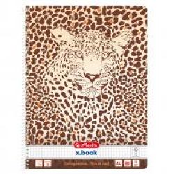 Блокнот А4 80 листов клетка Animal Print Leopard 50036585L Herlitz