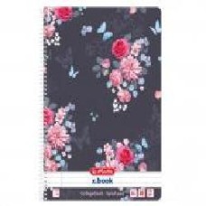 Блокнот А4 80 листов линия Ladylike Flowers 50021468F Herlitz