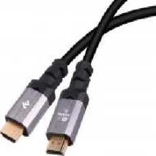 Кабель 2E HDMI 2.1 / 4K/120Hz / 8K/60Hz 3 м черныйзолотойсеребристый (2EW-1143-3M)