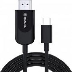 Кабель мультимедийный Real-el USB Type–C – HDMI 1,8 м black (EL123500044)