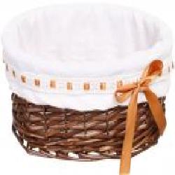 Корзина плетеная с текстилем Tony Bridge Basket 29x21x12 см HQ13-10CD-5