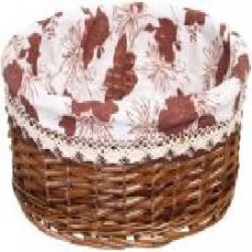 Корзина плетеная с текстилем Tony Bridge Basket 40x31x16 см HQE18-4CD-3