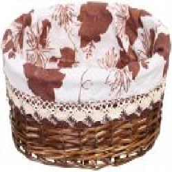 Корзина плетеная с текстилем Tony Bridge Basket 34x26x14 см HQE18-4CD-4