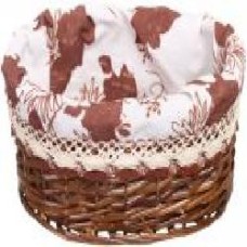 Корзина плетеная с текстилем Tony Bridge Basket 29x21x12 см HQE18-4CD-5