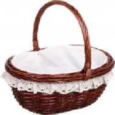 Корзина плетеная с текстилем Tony Bridge Basket 33x28x15/35 см ESTR14-7-2