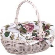 Корзина плетеная с текстилем Tony Bridge Basket 29x22x15/33 см EP19-11E-2